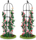 2 Pack Garden Obelisk Trellis, Metal Covered Plastic Coating Rustproof Heavy by Laodier