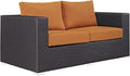 Modway Convene Wicker Rattan Outdoor Patio Loveseat by Modway