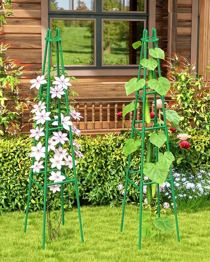 4 Pack Garden Trellis for Climbing Plants Outdoor, 6FT Plant Trellis Support - Image 2