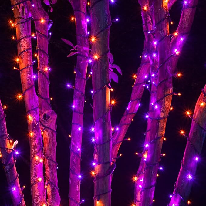 Dazzle Bright 2 Pack Total 400LED 132FT Halloween Solar String Outdoor Lights - Image 5