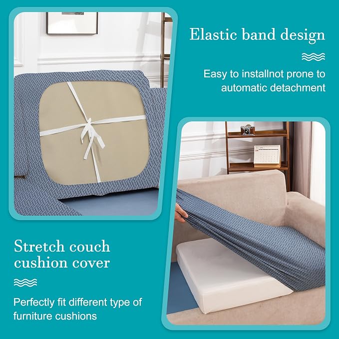 12Pcs Stretch Patio Cushion Covers, Outdoor Couch Covers Replacement, Outdoor - Image 5