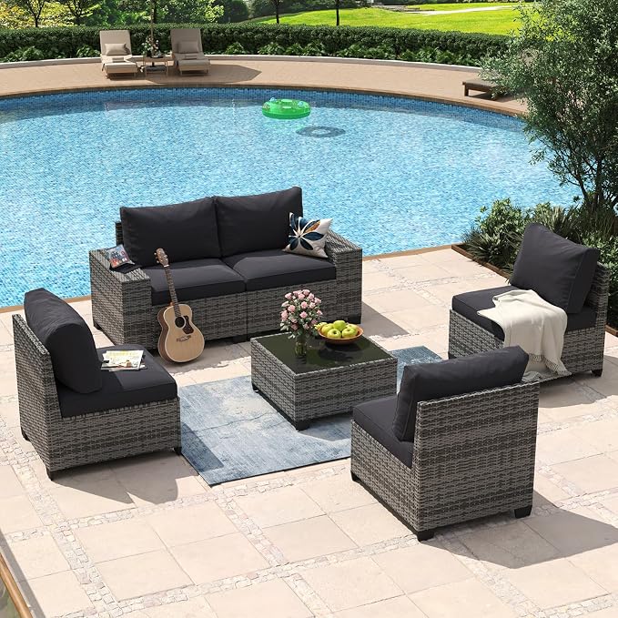 Aoxun 6 Piece Patio Furniture Set by Aoxun