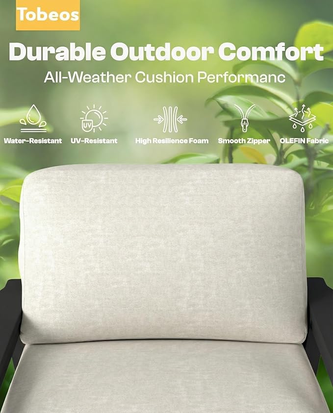 HDPE Patio Furniture Set 4 Seats, Outdoor Couch - Image 4