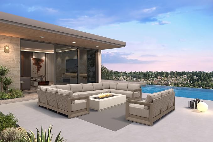 PURPLE LEAF Patio Furniture Set Enclosed Outdoor Couch by Unknown
