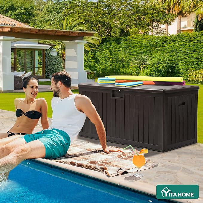 YITAHOME 150 Gallon Double-Wall Deck Box - Image 5