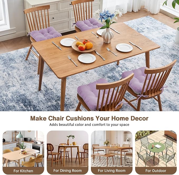 BETU Chair Cushions for Dining Chairs Set of 4, 3.5" Thick Kitchen Table Chair - Image 4