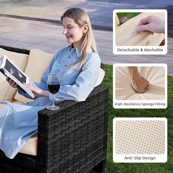 UDPATIO Patio Furniture Set, 6 Pieces Outdoor Furniture Sets - Image 5