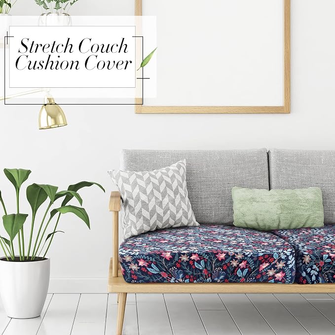 Newwiee 8Pcs Patio Cushion Covers Stretch Outdoor Cushion Cover Replacement - Image 4