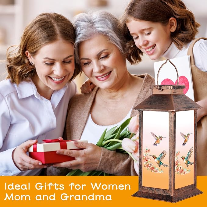 Solar Lantern Outdoor Waterproof Hummingbird Garden Decor Birthday Gifts - Image 2
