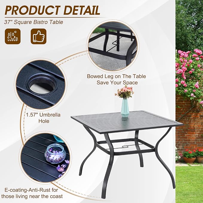 PHI VILLA 5 Piece Outdoor Dining Set - Image 9