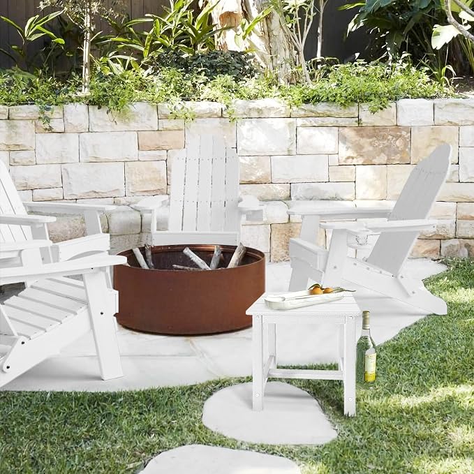 Adirondack Square Side Table, one-Tier Outdoor end Table, Patio Side Table - Image 6