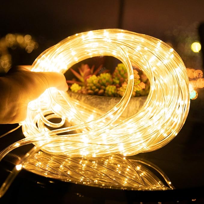 Solar Rope String Lights Outdoor 72Ft 200 Led Waterproof Solar Powered Fairy - Image 8