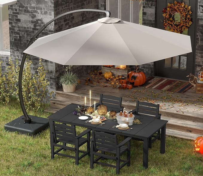 5-Piece Black Outdoor Dining Set - Image 9