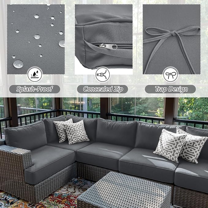 Patelai 11 Pcs Waterproof Patio Cushion Covers - Image 4