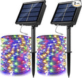 2 Pack Solar Powered Fairy String Lights Outdoor Waterproof 8 Modes Twinkle by JosMega