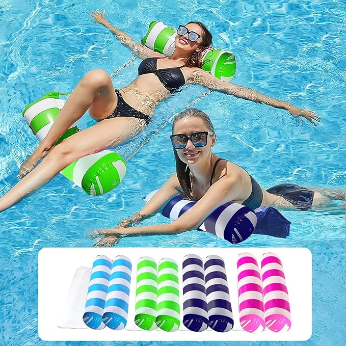 4 Pack Upgrated XL Water Pool Floats, 4-in-1 Multi-Purpose Water Pool Float by Unknown