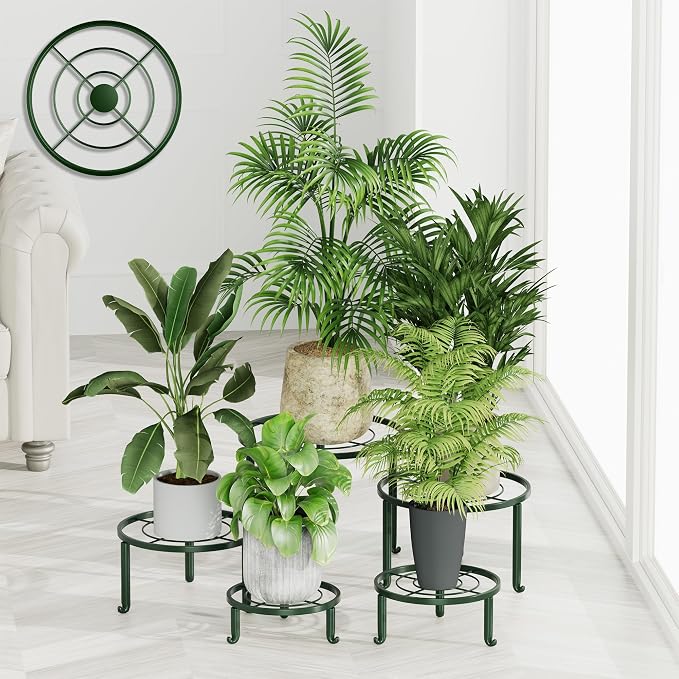 5 Pack Metal Pot Rack Stand, Patented Plant Stand by Unknown