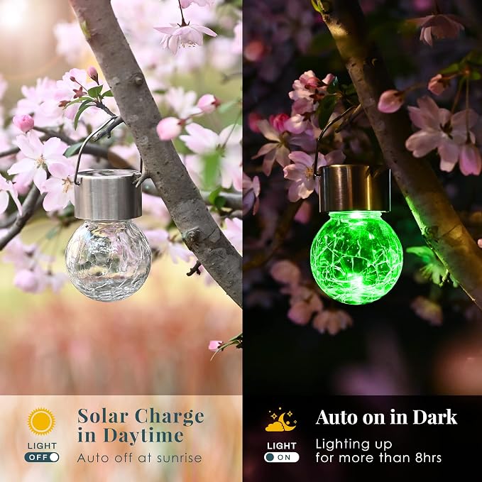 SOLPEX 12 Pack Solar Outdoor Lights Decorative, Hanging Christmas Decoration - Image 6