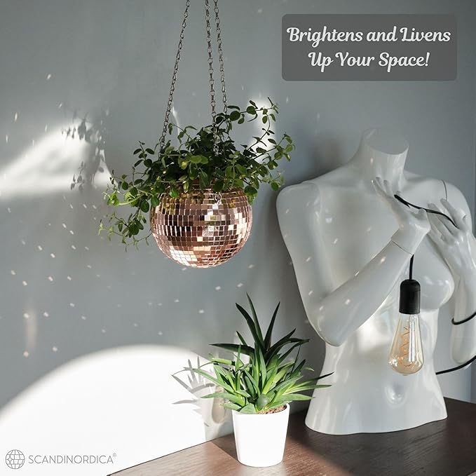 SCANDINORDICA Disco Ball Planter – Value Package: Mirror Disco Planter - Image 4