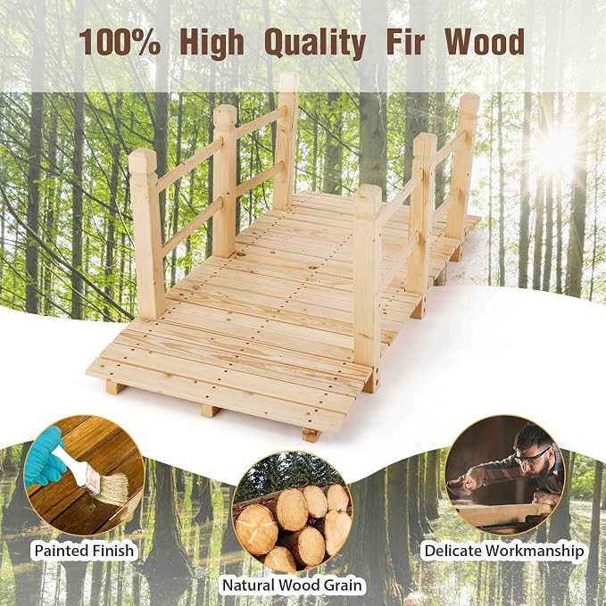 Giantex 5 ft Garden Bridge - Image 2