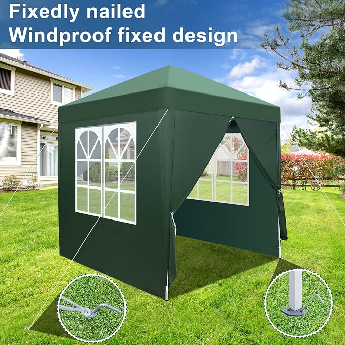 Outvita 6.5x6.5ft Pop Up Canopy Tent, Outdoor Instant Shelter Folding Canopy - Image 8