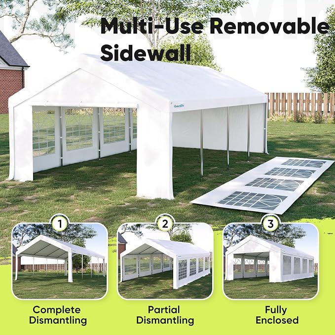 Quictent 10x30 Party Tent Heavy Duty Outdoor Canopy Tent Carport Wedding Event - Image 2