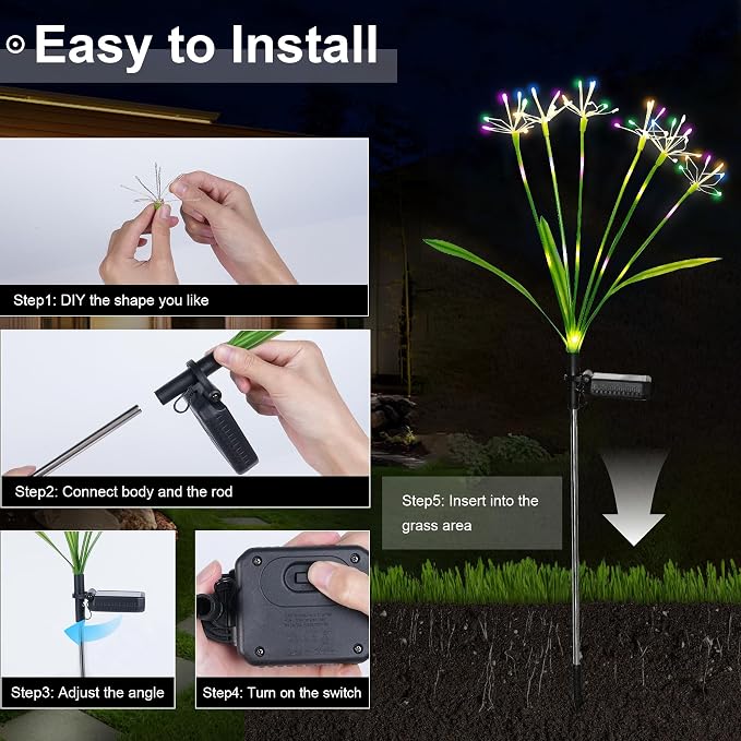 Garden Decor Outdoor Lights, Solar Garden Lights - Image 3