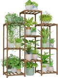 Bamworld Plant Stand Indoor Plants Shelf Outdoor Wood Plant Rack by Bamworld