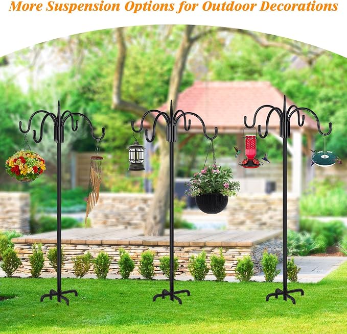 FEED GARDEN [Upgrade Version 92 Inch Four Shepherd Hooks - Image 6