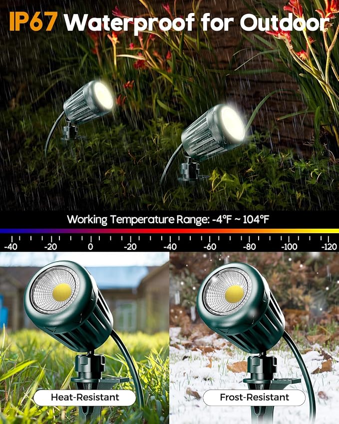 12V24V Low Voltage Landscape Lights Outdoor, 6000K White LED Landscape Lights - Image 5