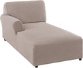 FantasDecor Left Chaise Lounge Cover Stretch Chair Lattice Slipcover by FantasDecor