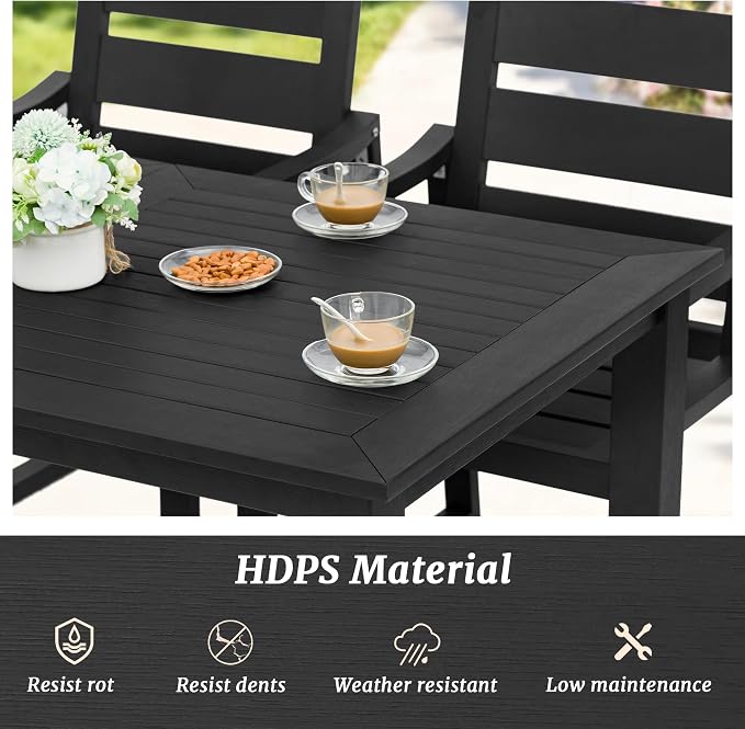 HDPS Outdoor Dining Chairs Set of 2, Patio Dining Chairs - Image 3