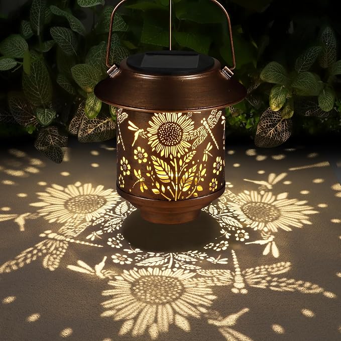 Solar Lantern Outdoor Hanging Sunflower Lights Gifts - Image 6