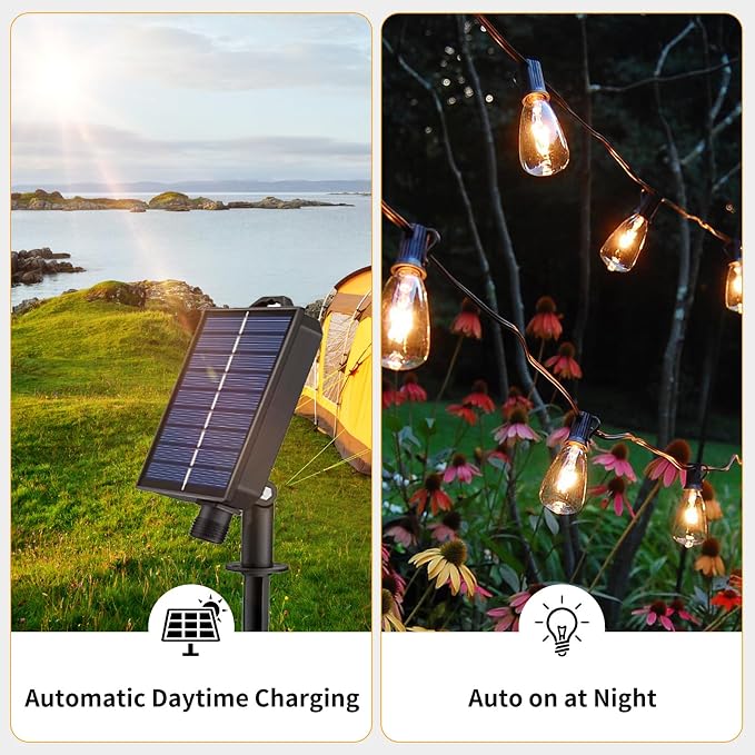 50FT Solar String Lights Outdoor Waterproof - Image 4