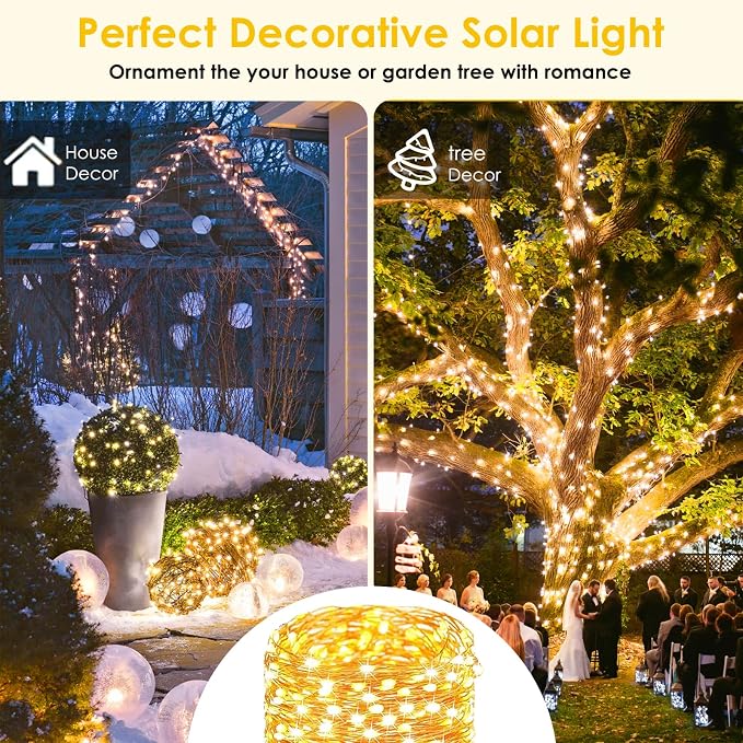 Extra-Long 144FT Solar String Lights - Image 3