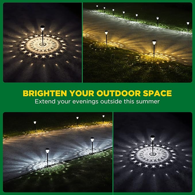 Super Bright Solar Lights Outdoor Waterproof-10 Pack, Dusk to Dawn Up to 12 Hrs - Image 3