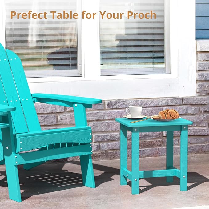 LUE BONA Outdoor Side Table, HDPS Small Outdoor Table, Adirondack Side Table - Image 5