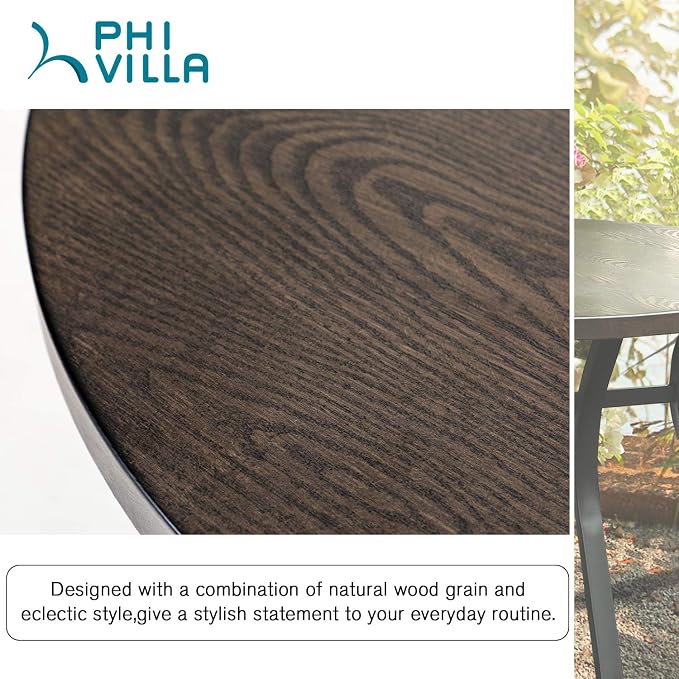 PHI VILLA 44 Inch Large Metal Round Table - Image 9