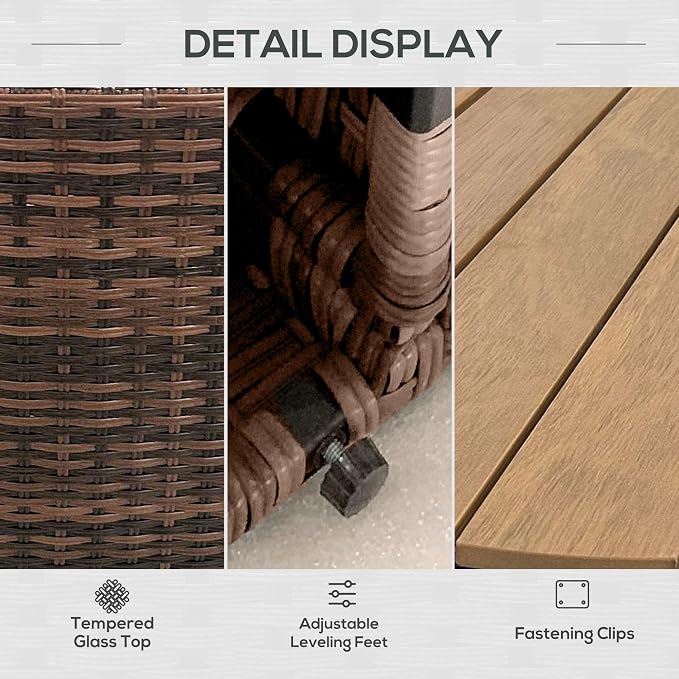 Outsunny 8 Piece Patio Furniture Set - Image 6
