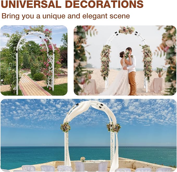 EAGLE PEAK Wood Arbor Garden Trellis Archway, Wedding Arch - Image 7