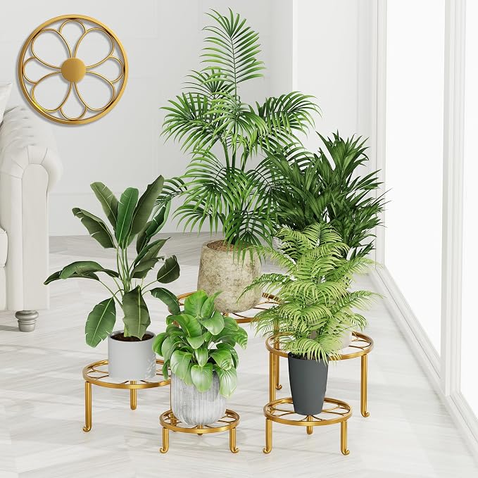 5 Pack Metal Outdoor Plant Stand Heavy Duty Plant Pot Stands by Unknown