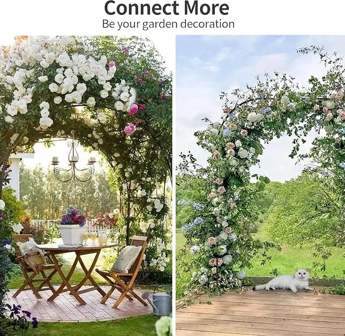 Heavy Duty Steel Garden Arch Arbor Trellis - Image 4