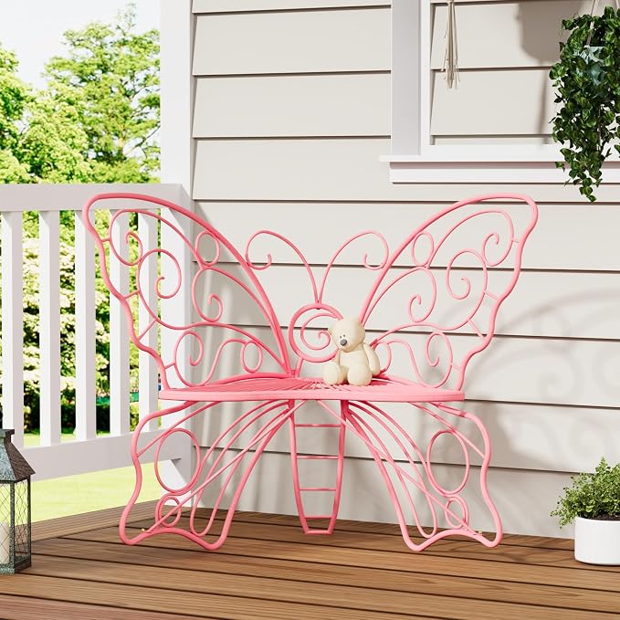36 Inch Outdoor Bench, Cute Garden Bench by Decoccino