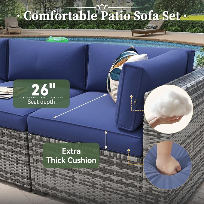 Aoxun 15 Piece Patio Furniture Set - Image 3