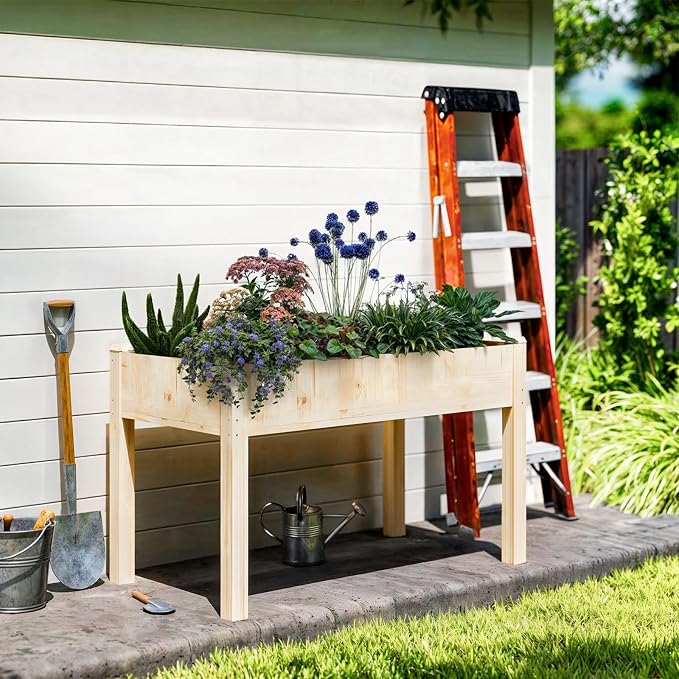 DUMOS Raised Garden Bed with Legs, 300lbs Capacity Outdoor Gardening Planters - Image 6