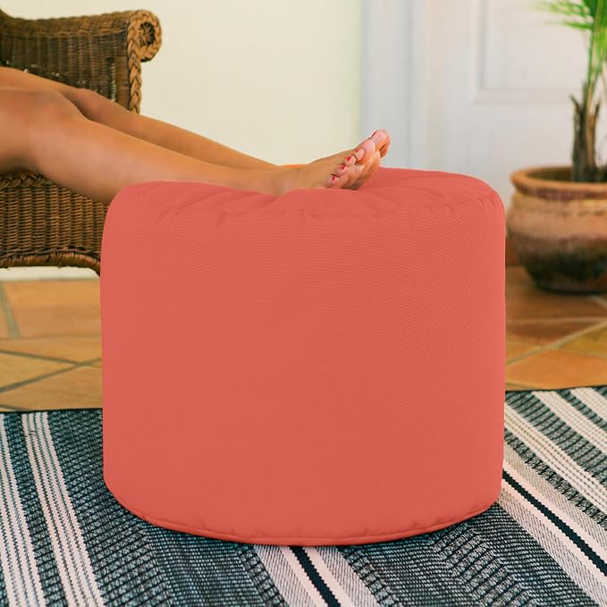 Jaxx Spring Indoor/Outdoor Bean Bag Pouf Ottoman - Image 6
