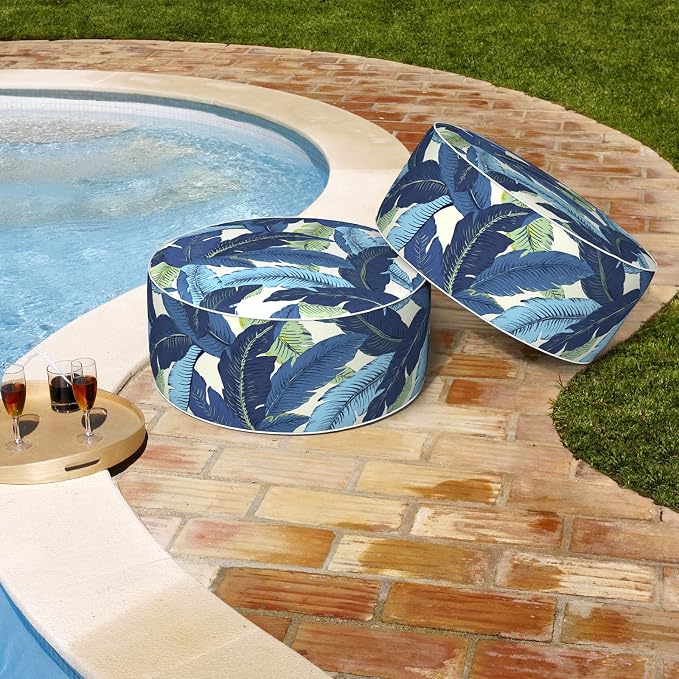 Patio Inflatable Ottoman, 21x9 Inch Portable Stool Ottoman - Image 5