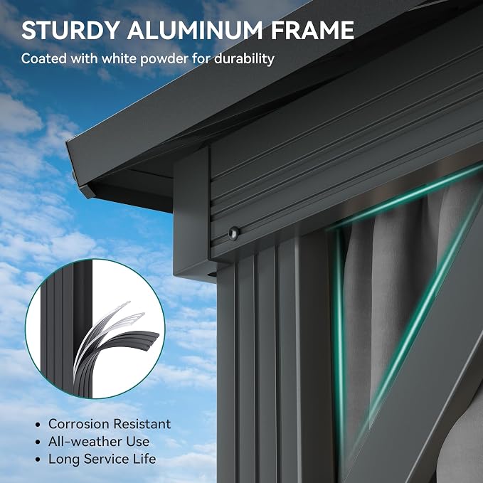 YITAHOME 12x16ft Hardtop Gazebo - Image 5
