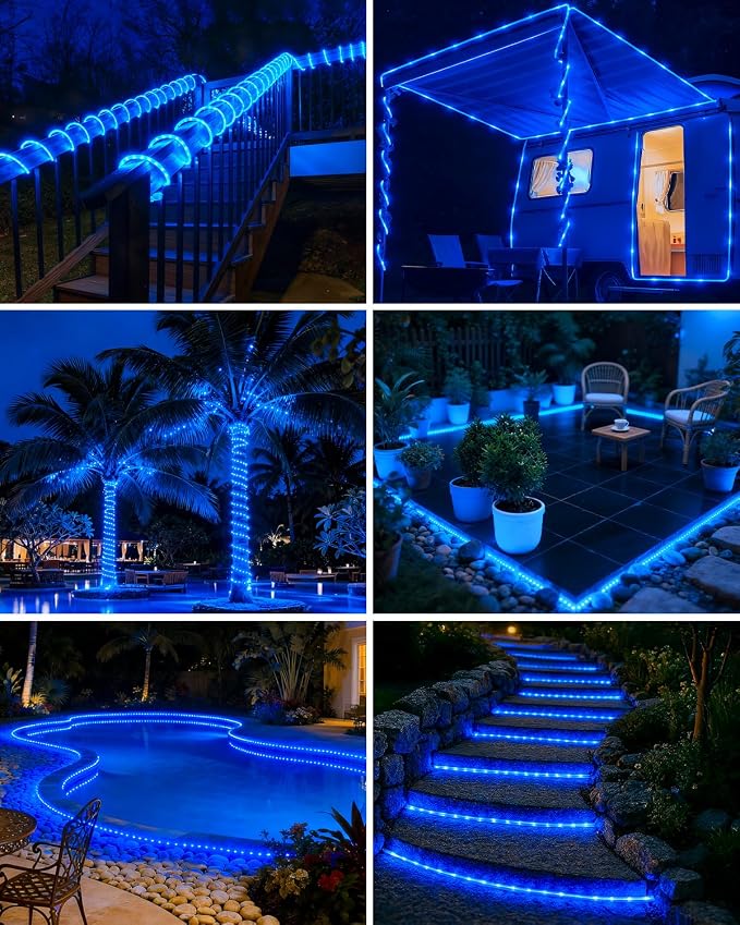 btfarm Solar Rope Lights Outdoor, 120LED 46FT Solar String Lights Outside - Image 4