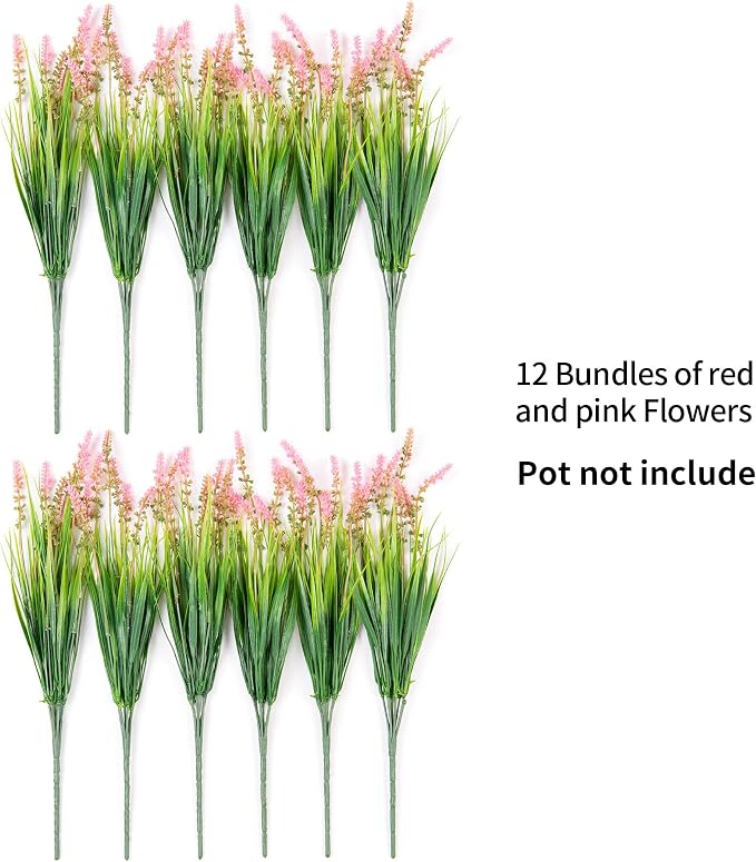 Artificial Faux Plants Outdoor Spring Decorations, Summer Fake Monkey Grass - Image 6